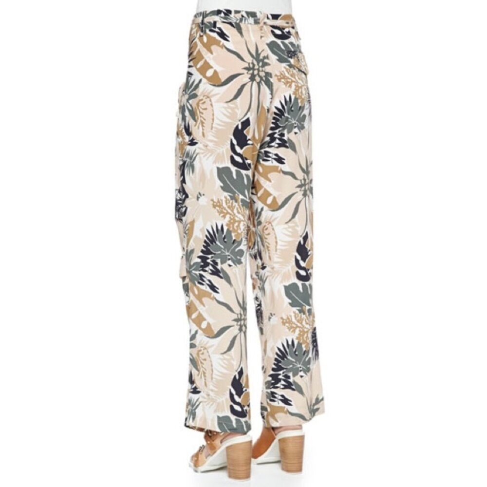 NWT Rag & Bone silk high waist tropical palm print pants - Picture 7 of 10